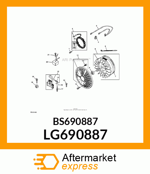 NUT, FLYWHEEL LG690887