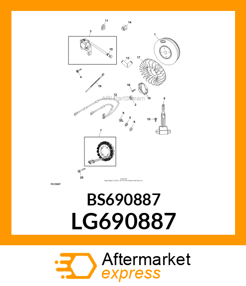 NUT, FLYWHEEL LG690887