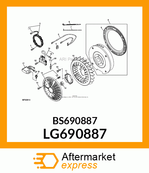 NUT, FLYWHEEL LG690887