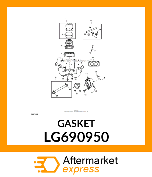 GASKET, INTAKE LG690950