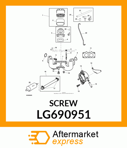 STUD, CARBURETOR MOUNT LG690951