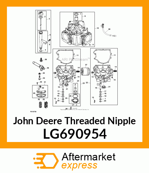 THREADED NIPPLE, NIPPLE, OIL FILTER LG690954