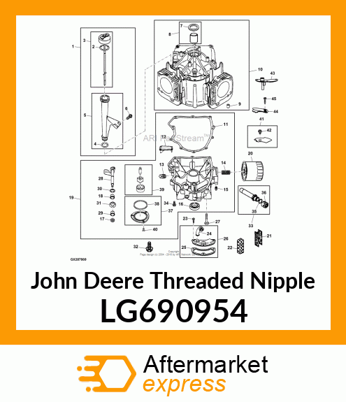 THREADED NIPPLE, NIPPLE, OIL FILTER LG690954