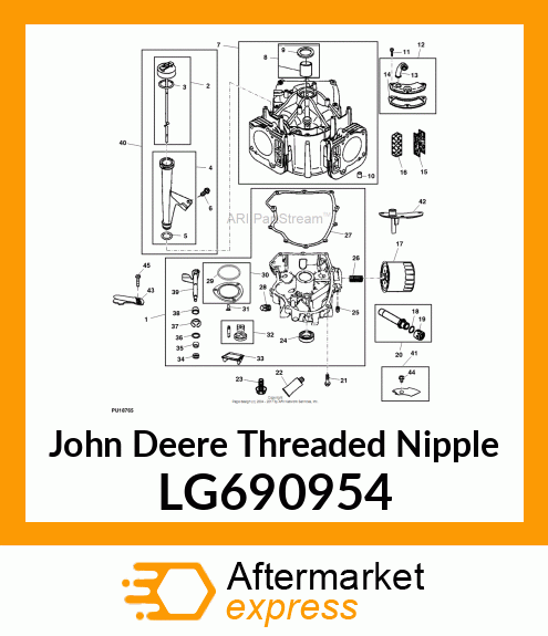 THREADED NIPPLE, NIPPLE, OIL FILTER LG690954