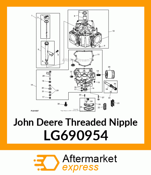 THREADED NIPPLE, NIPPLE, OIL FILTER LG690954