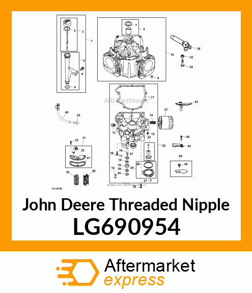 THREADED NIPPLE, NIPPLE, OIL FILTER LG690954