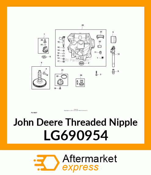 THREADED NIPPLE, NIPPLE, OIL FILTER LG690954