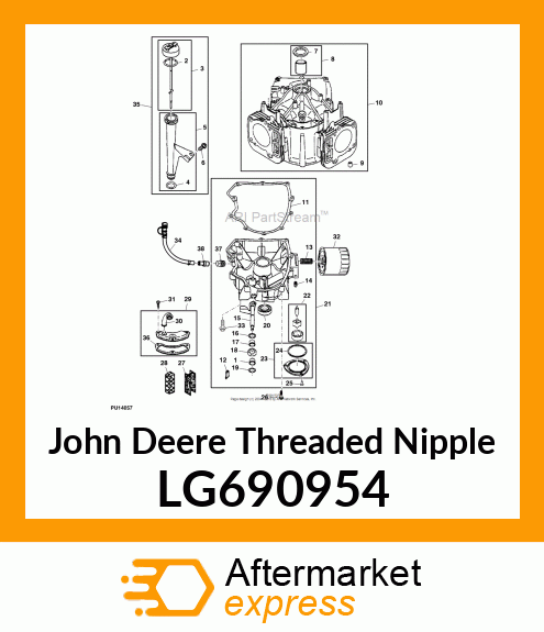 THREADED NIPPLE, NIPPLE, OIL FILTER LG690954