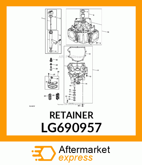 RETAINER, RETAINER, ELEMENT LG690957