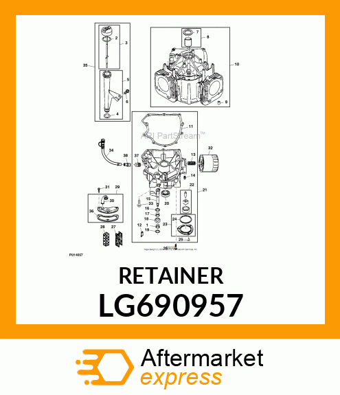 RETAINER, RETAINER, ELEMENT LG690957