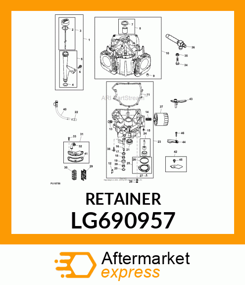 RETAINER, RETAINER, ELEMENT LG690957