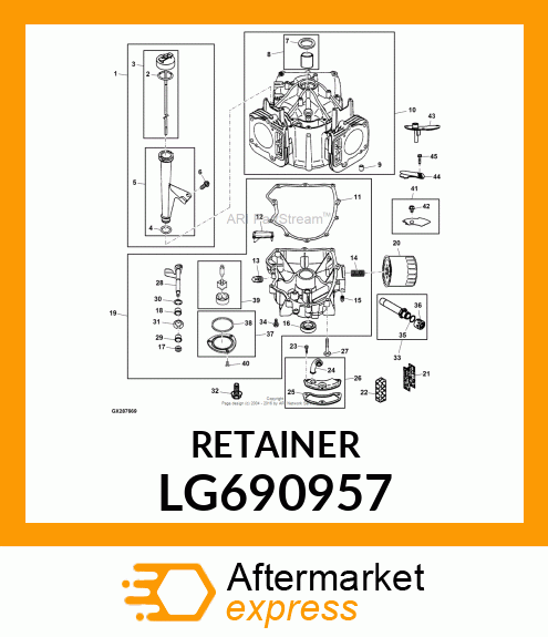 RETAINER, RETAINER, ELEMENT LG690957