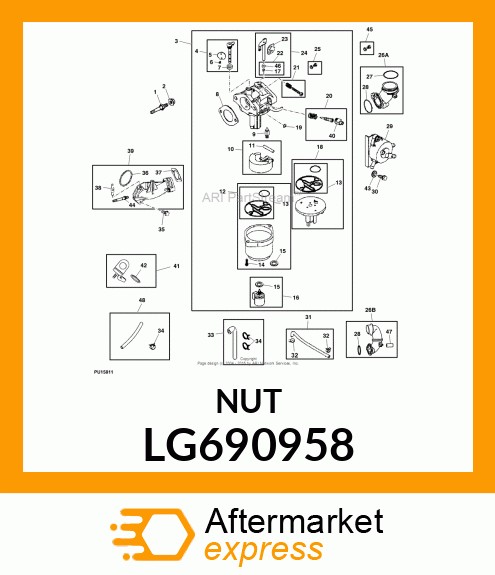 NUT, HEX FLANGE LOCK LG690958