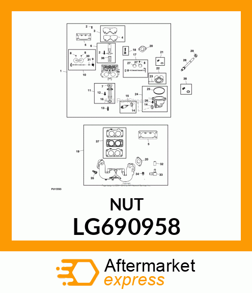 NUT, HEX FLANGE LOCK LG690958