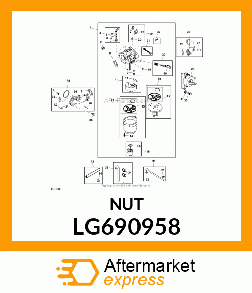 NUT, HEX FLANGE LOCK LG690958