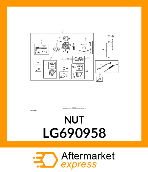 NUT, HEX FLANGE LOCK LG690958