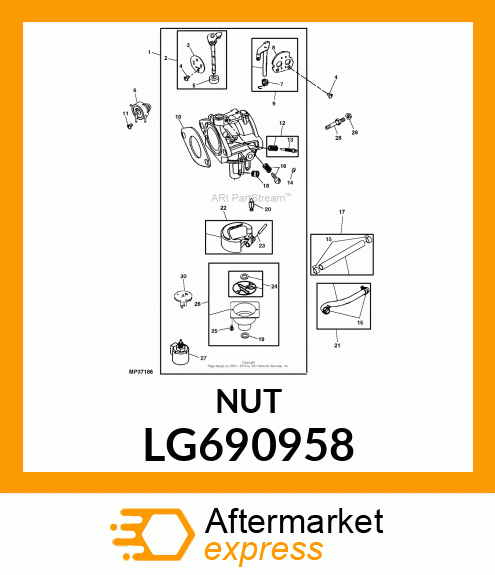 NUT, HEX FLANGE LOCK LG690958