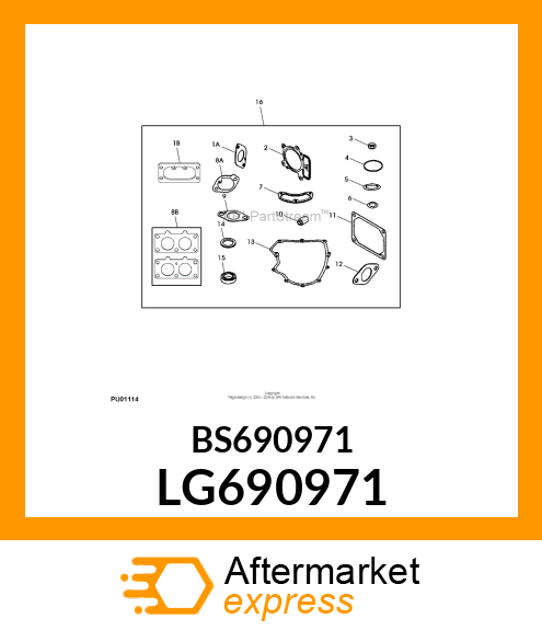 GASKET, ROCKER COVER LG690971