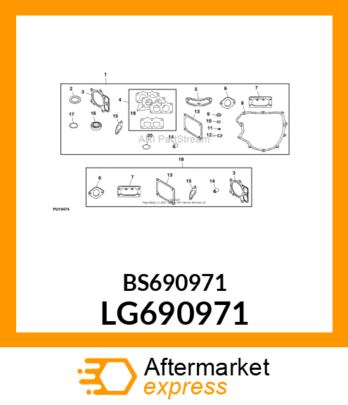 GASKET, ROCKER COVER LG690971