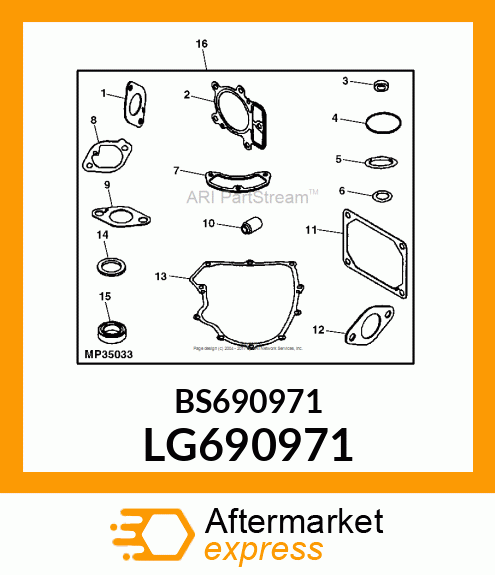 GASKET, ROCKER COVER LG690971