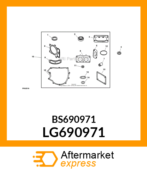 GASKET, ROCKER COVER LG690971