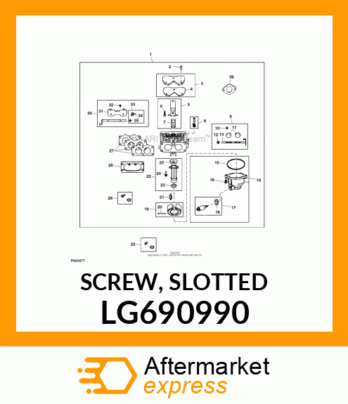 SCREW, SLOTTED LG690990