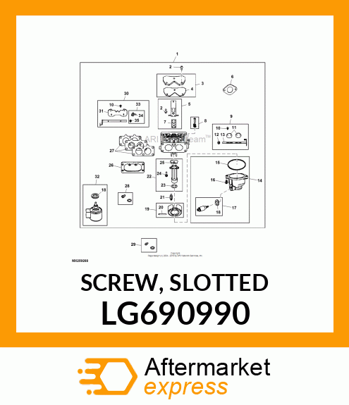 SCREW, SLOTTED LG690990