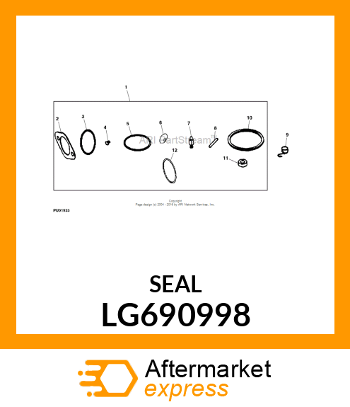 SEAL, CHOKE SHAFT LG690998