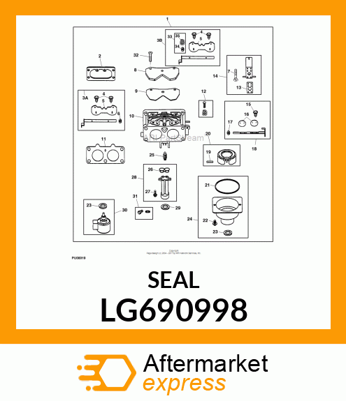 SEAL, CHOKE SHAFT LG690998