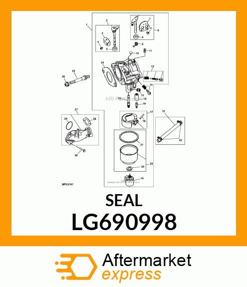 SEAL, CHOKE SHAFT LG690998