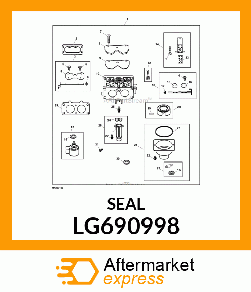 SEAL, CHOKE SHAFT LG690998