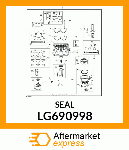 SEAL, CHOKE SHAFT LG690998