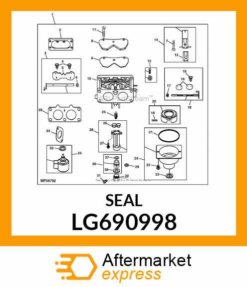 SEAL, CHOKE SHAFT LG690998