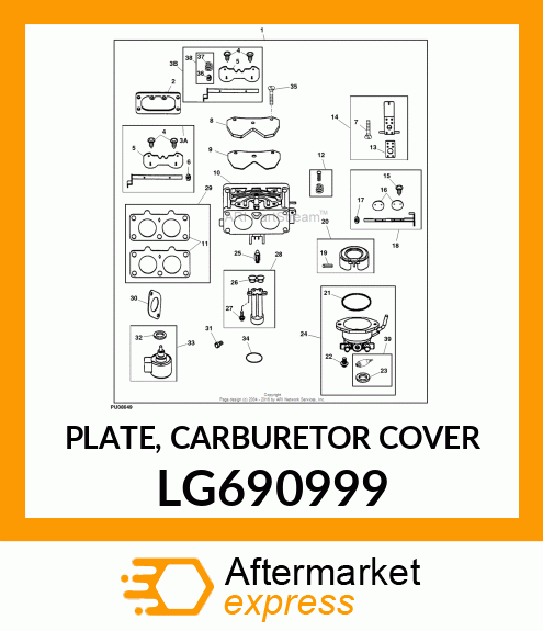 PLATE, CARBURETOR COVER LG690999