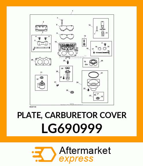 PLATE, CARBURETOR COVER LG690999