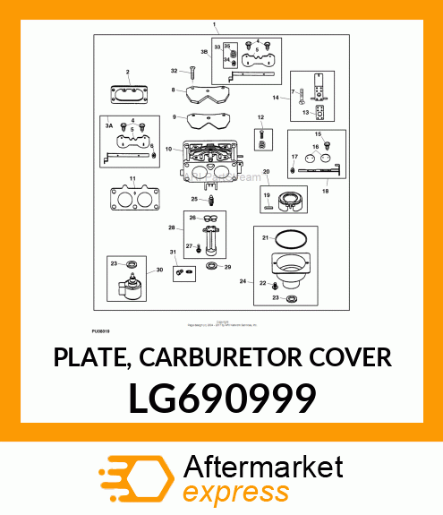 PLATE, CARBURETOR COVER LG690999