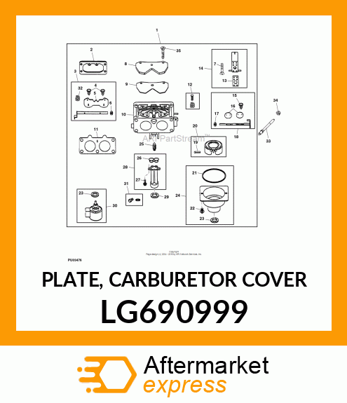 PLATE, CARBURETOR COVER LG690999