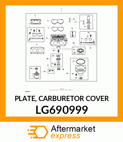 PLATE, CARBURETOR COVER LG690999