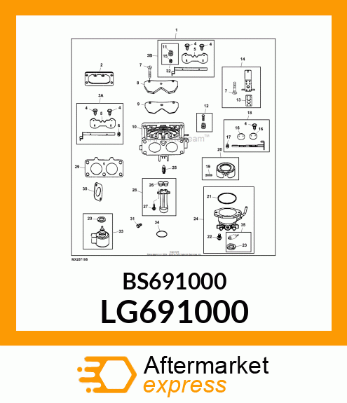 SEAL, THROTTLE SHAFT LG691000