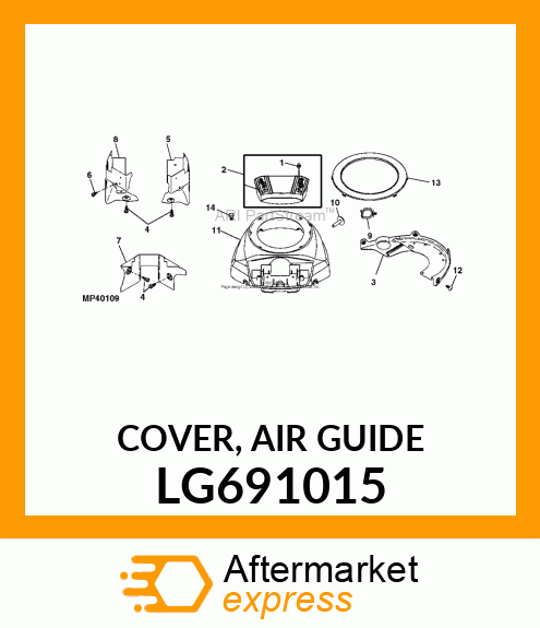 COVER, AIR GUIDE LG691015