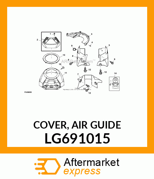 COVER, AIR GUIDE LG691015