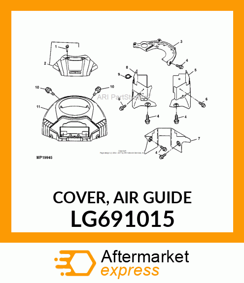 COVER, AIR GUIDE LG691015