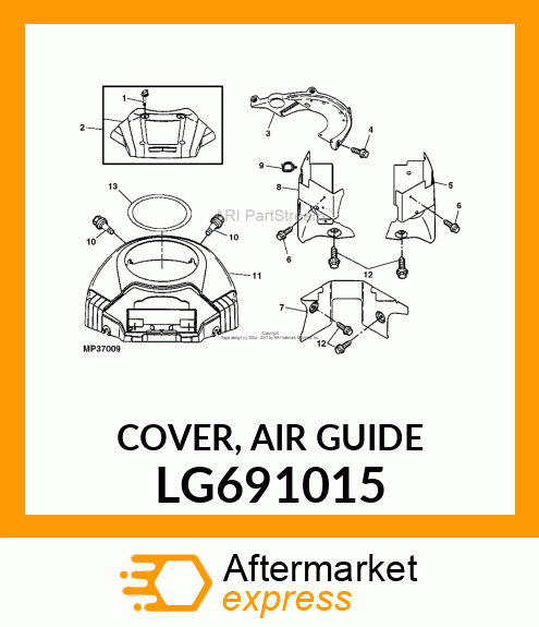 COVER, AIR GUIDE LG691015