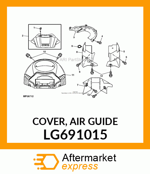 COVER, AIR GUIDE LG691015