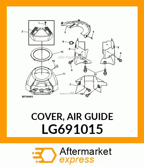 COVER, AIR GUIDE LG691015