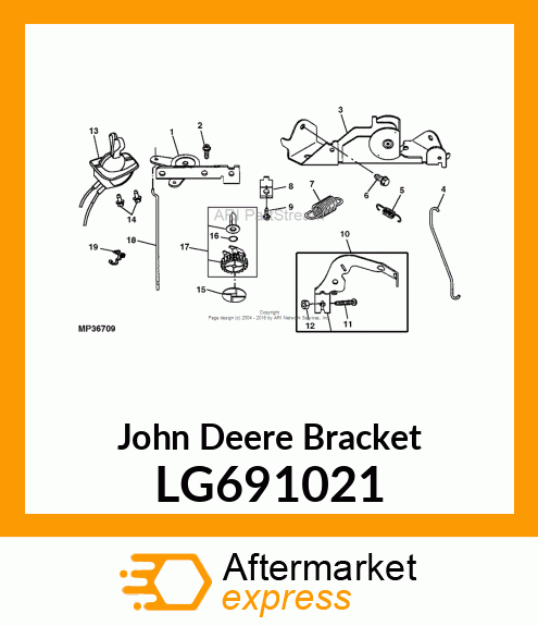 BRAKCET, CHOKE CONTROL LG691021