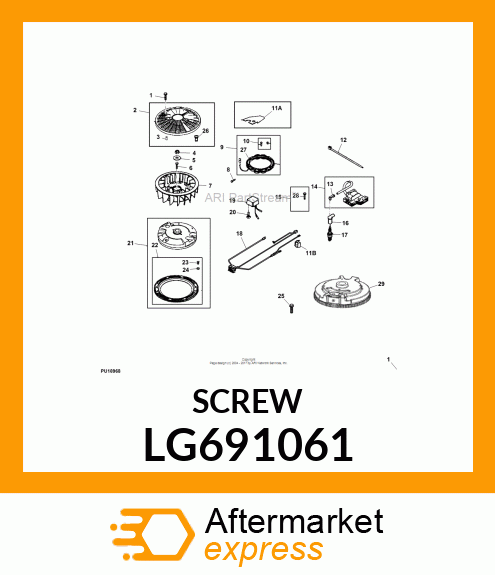 SCREW, ARMATURE MOUNTING LG691061