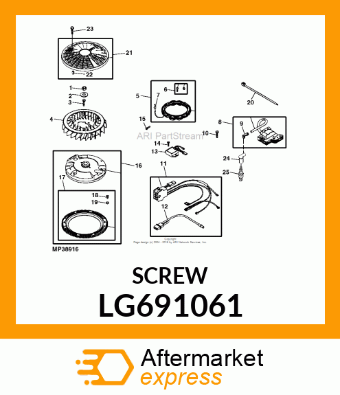 SCREW, ARMATURE MOUNTING LG691061