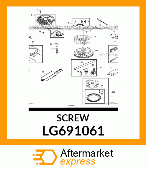 SCREW, ARMATURE MOUNTING LG691061