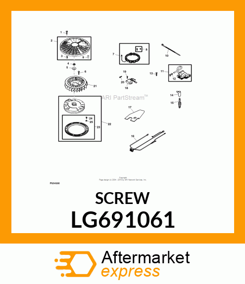 SCREW, ARMATURE MOUNTING LG691061